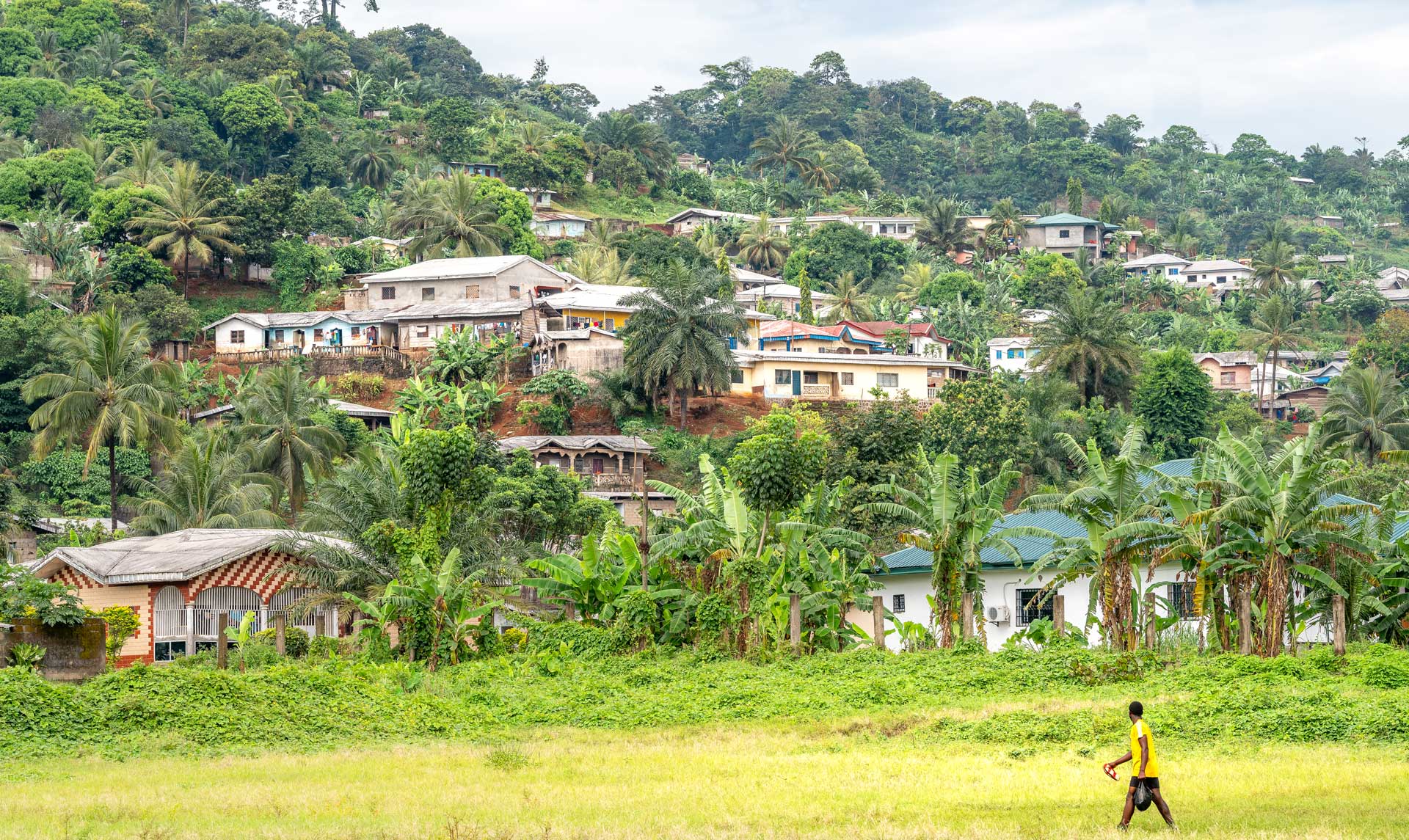 Village of Limbe in Cameroon, west africa. African villagers in Cameroon.