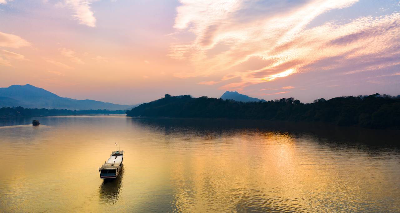 River cruising on the Mekong Delta